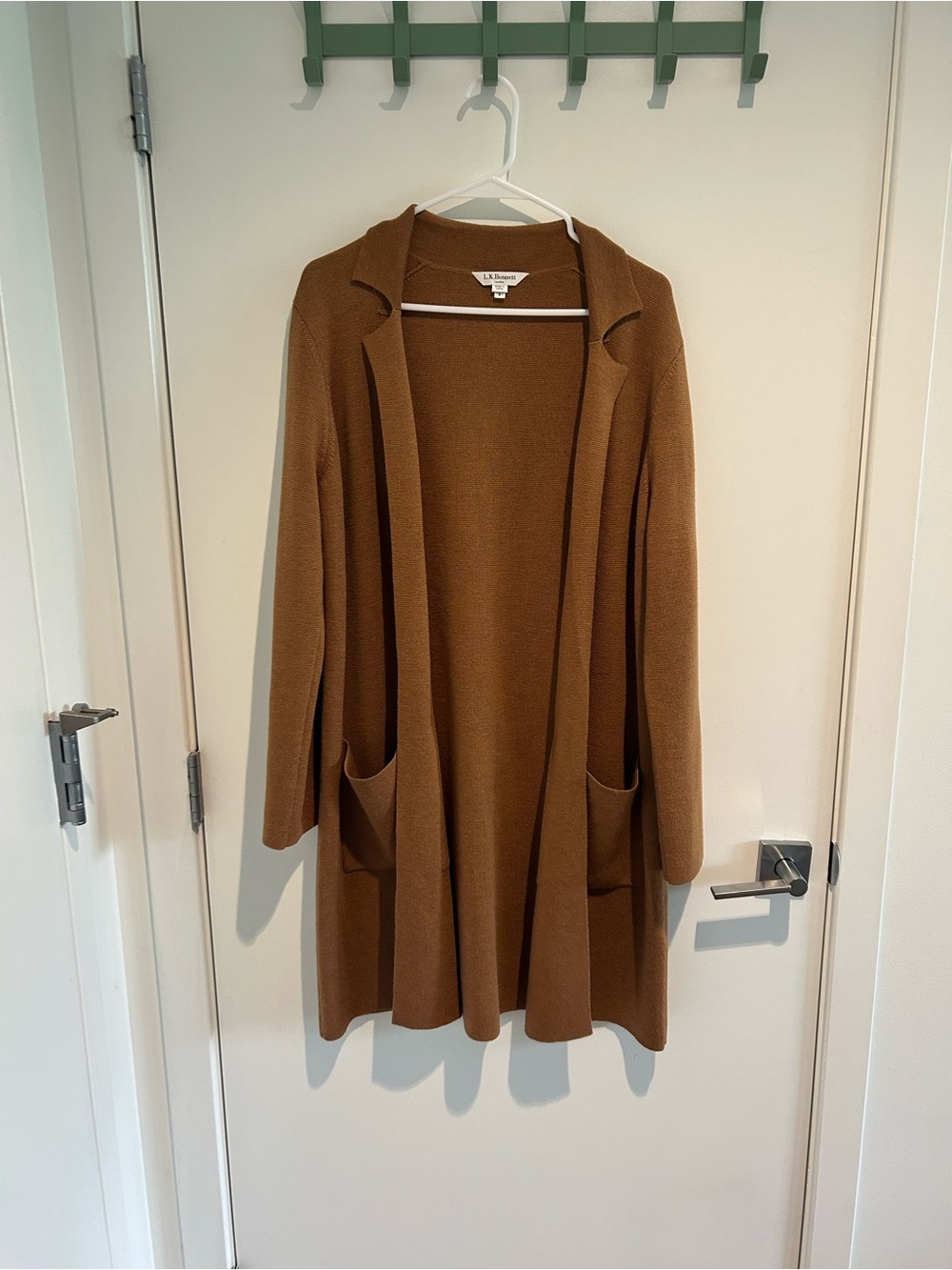LK Bennett Camel Open-Front Women's Cardigan